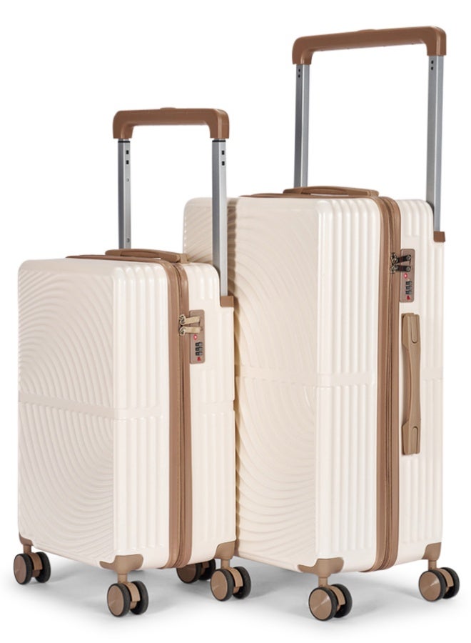 LIMRA Travel Bags From Limra Made Of PC , Consisting of Two Pieces , Size 20"-24" Inches, Beige/Gold Color - Image 2